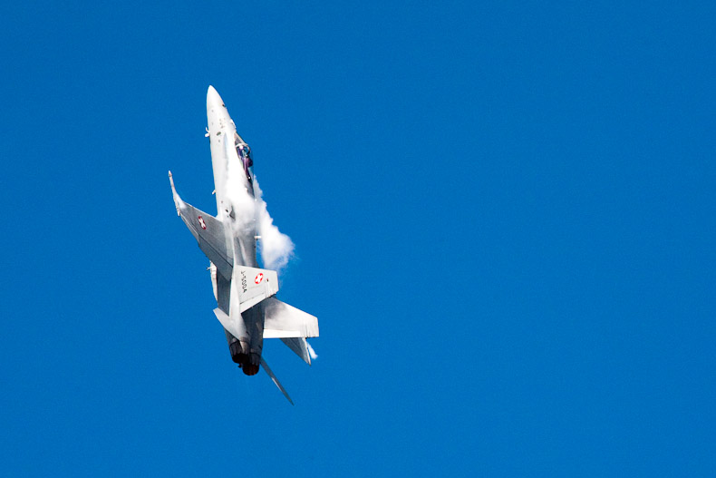 F-18 Hornet during high-G manouver
