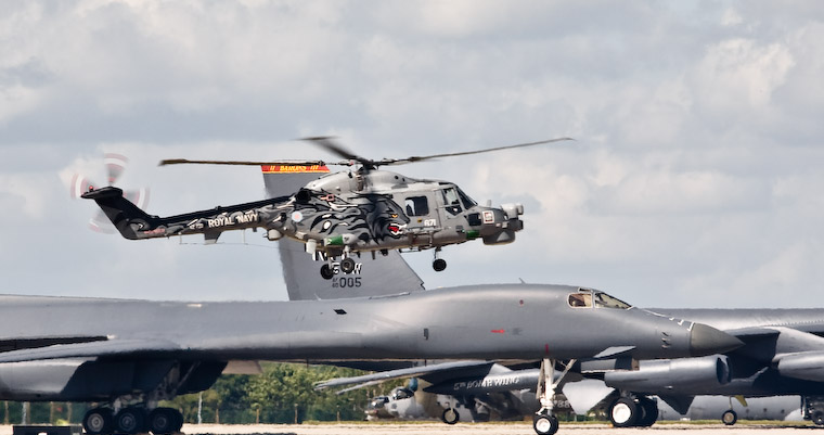 This helicopter belongs to the Royal Navy display team named Black Cats // Cerne kocky jsou prehlidkovou letkou britskeho namornictva