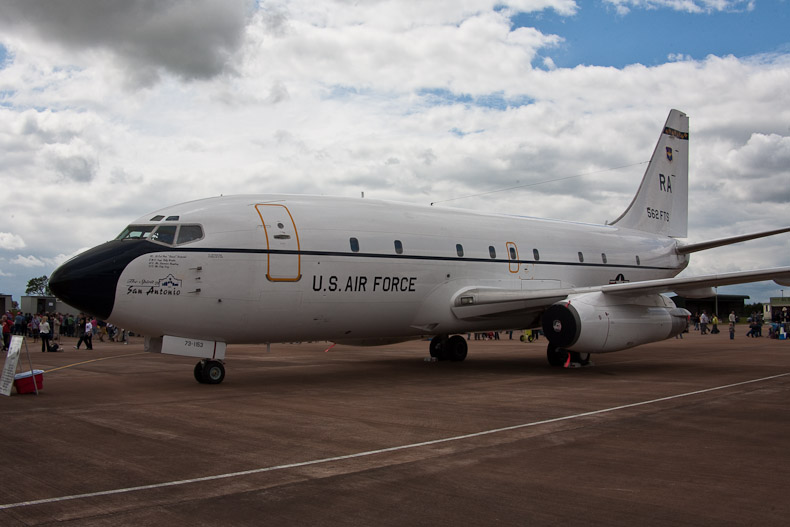 USAF training T-43 (military version of Boeing 737-200) - notice the old design of the engines